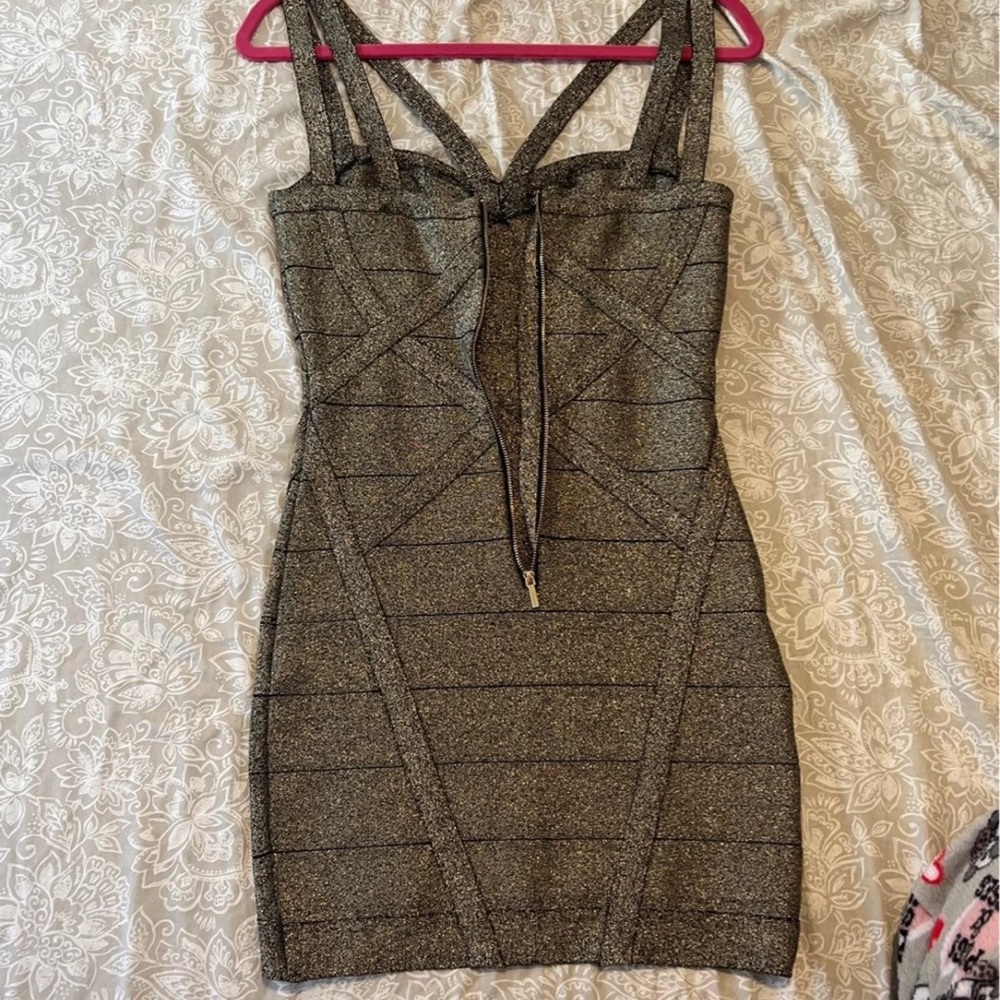 Sexy Bebe Size small silver/gray mini bandage dress